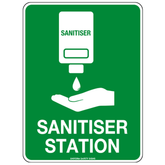 Aero Healthcare Poly Hand Sanitiser Station Sign 30 x 22.5cm